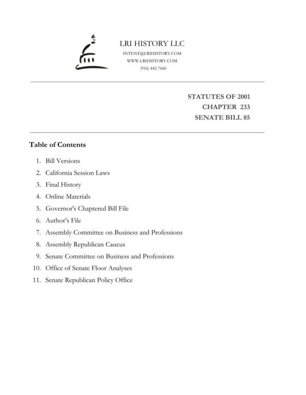 2001-CH233-SB85
